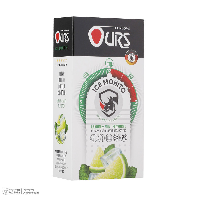 کاندوم اورز مدل Ice Mohito بسته 12 عددی