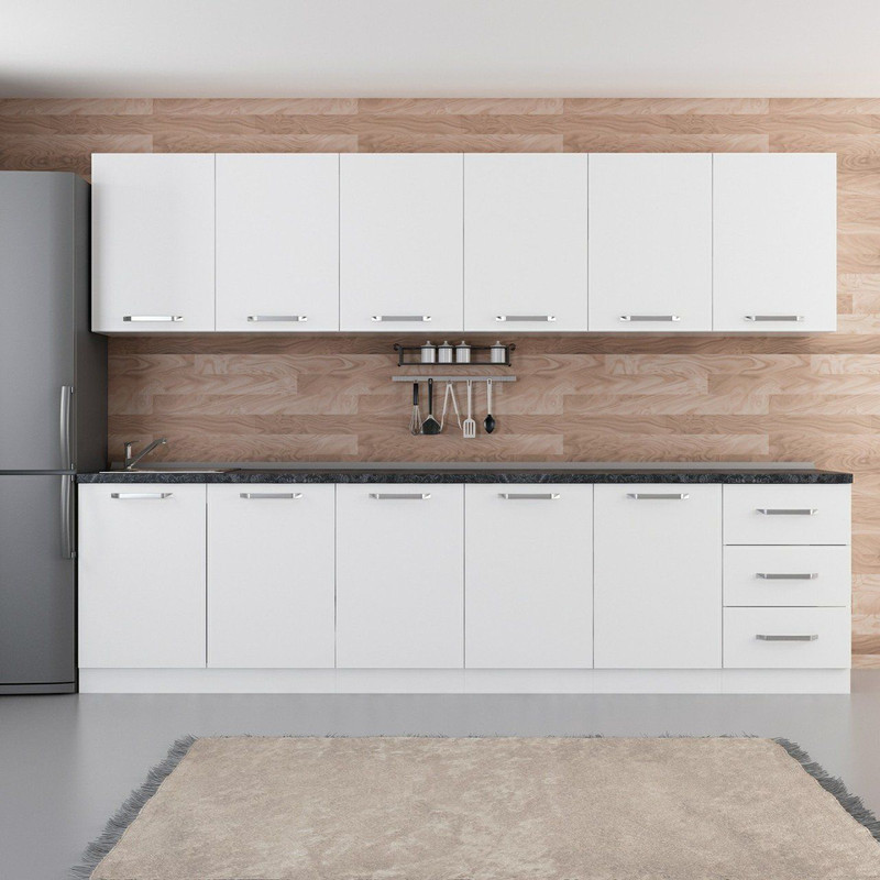 کابینت آشپزخانه فلفور کابینت مدل 300 cm مجموعه 7 عددی