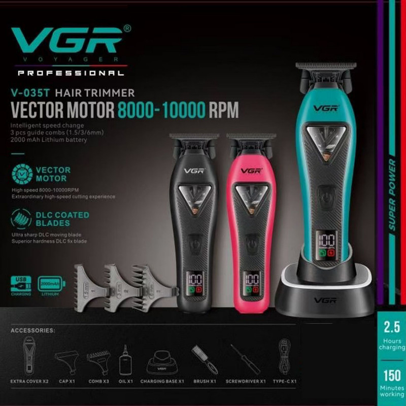 ماشین اصلاح موی سر و صورت شارژی وی جی ار مدل V-035T