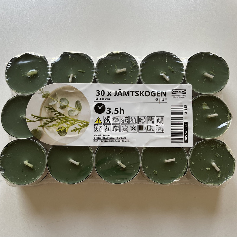 شمع وارمر ایکیا مدل JAMTSKOGEN بسته 30 عددی