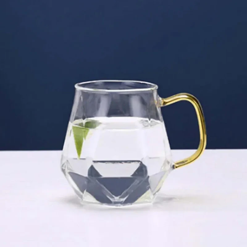 لیوان مدل چند ضلعی دسته رنگی کد XD345