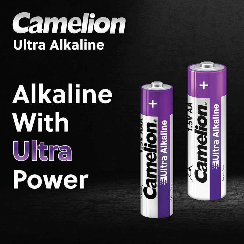 باتری قلمی و نیم قلمی کملیون مدل Ultra Alkaline بسته هشت عددی