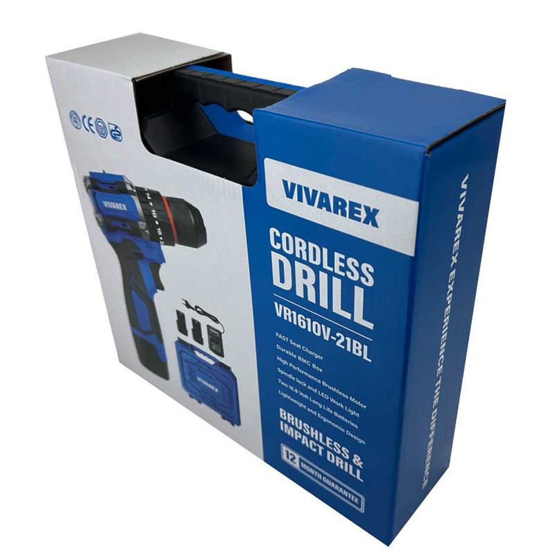 دریل شارژی 168 ولت براشلس ویوارکس مدل VR1610V-21BL