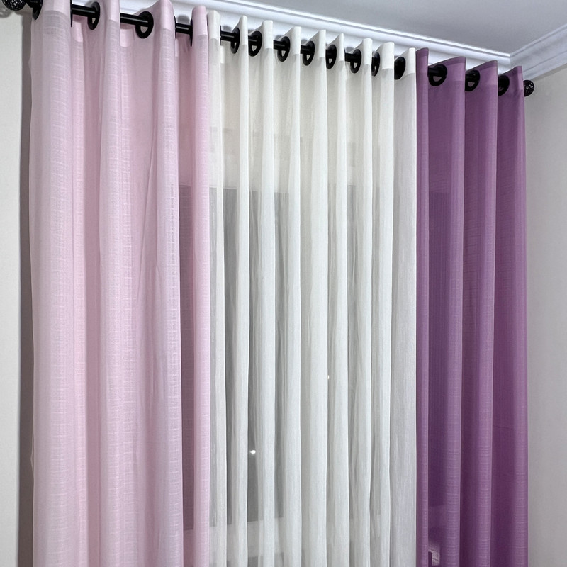 پرده مدل پانچ حریر شانتون سایز 280x150 سانتی‌متر