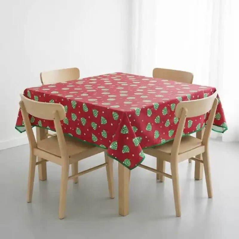 سفره ۴ نفره طرح گوجه ۴ سایز 90×90 سانتی متر