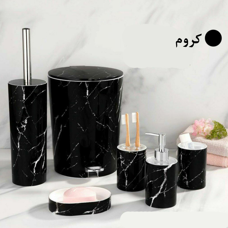 ست سرویس بهداشتی 6 پارچه لیمون مدل marbelbla