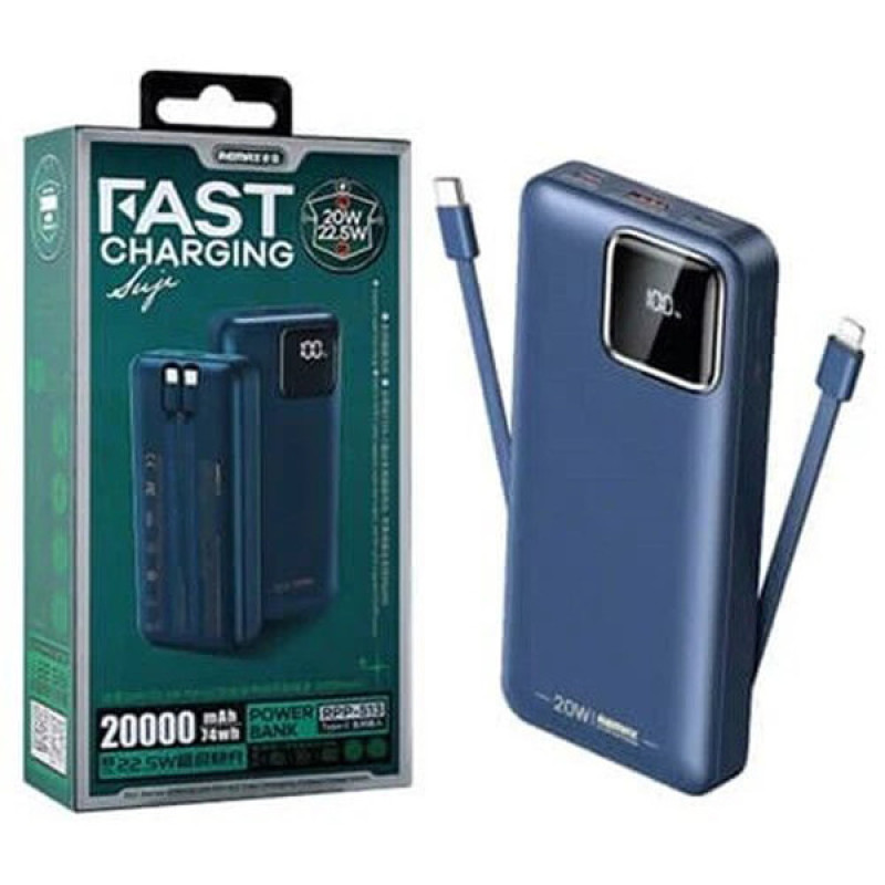 پاوربانک ریمکس مدل Fast Charge 513 ظرفیت 20000 میلی آمپر ساعت