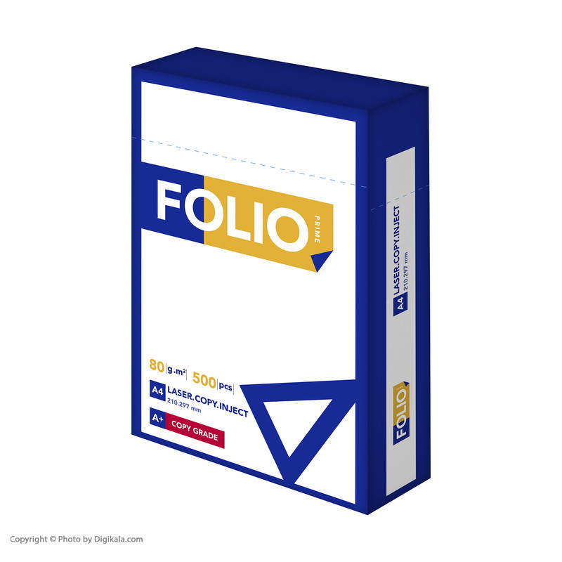 کاغذ A4 فولیو پرایم مدل +A بسته 2500 عددی
