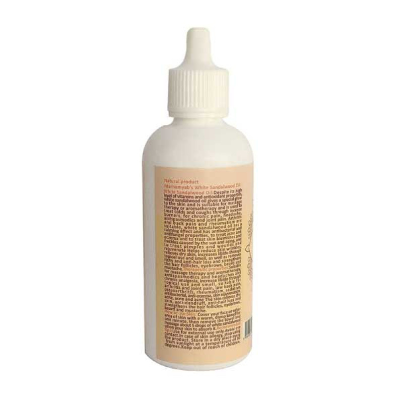روغن تقویت کننده مو و ریش و سبیل مرهم یاب مدل چوب صندل سفید حجم 80 میلی لیتر