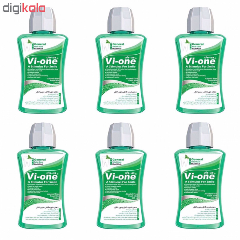 دهان شویه وی وان مدل General Fresh Mint حجم 330 میلی لیتر بسته 6 عددی