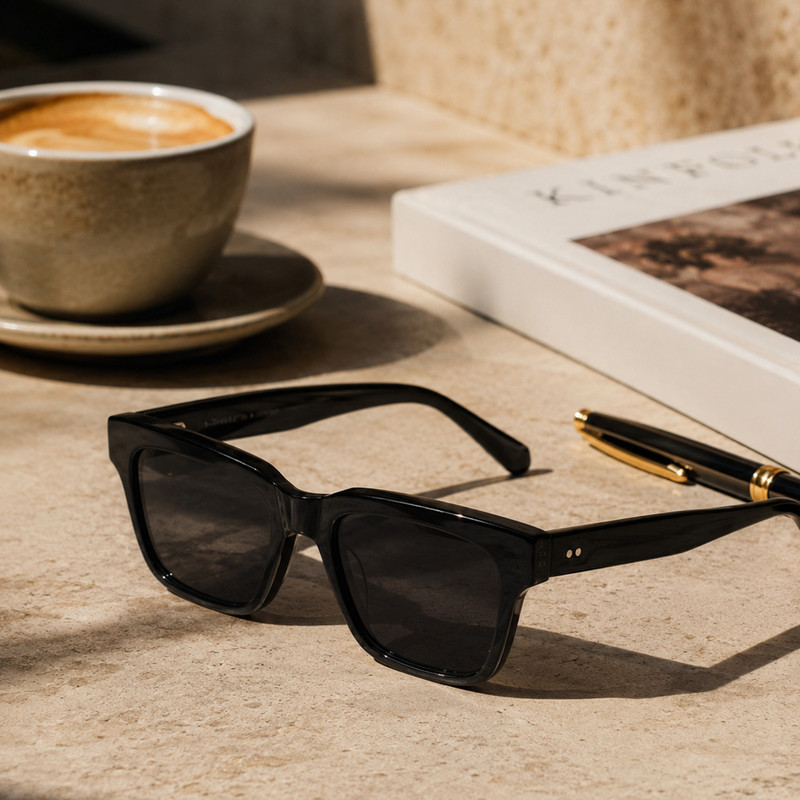 عینک آفتابی پلاریزه و UV400 ویفرر(Wayfarer) مردانه ریزالت مدل RE009C4
