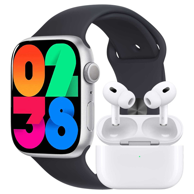 ساعت هوشمند ورنا مدل W45 Max with Airpod pro به همراه هدفون بلوتوثی