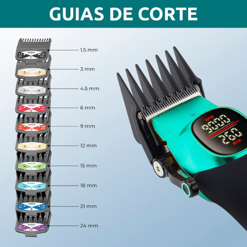 ماشین اصلاح موی سر و صورت شارژی وی جی ار مدل V-885C