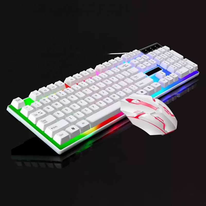کیبورد و ماوس گیمینگ مدل G21B، سوییچ ممبران، Full-size، نورپردازی RGB