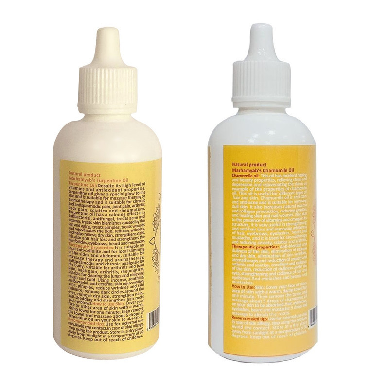 روغن تقویت کننده مو، مژه و ابرو مرهم یاب مدل گل بابونه و سقز حجم 80 میلی لیتر مجموعه 2 عددی
