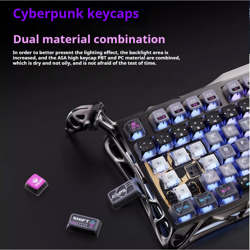 کیبورد مخصوص بازی گراوا استار مدل  Mercury K1 Pro Cyberpunk