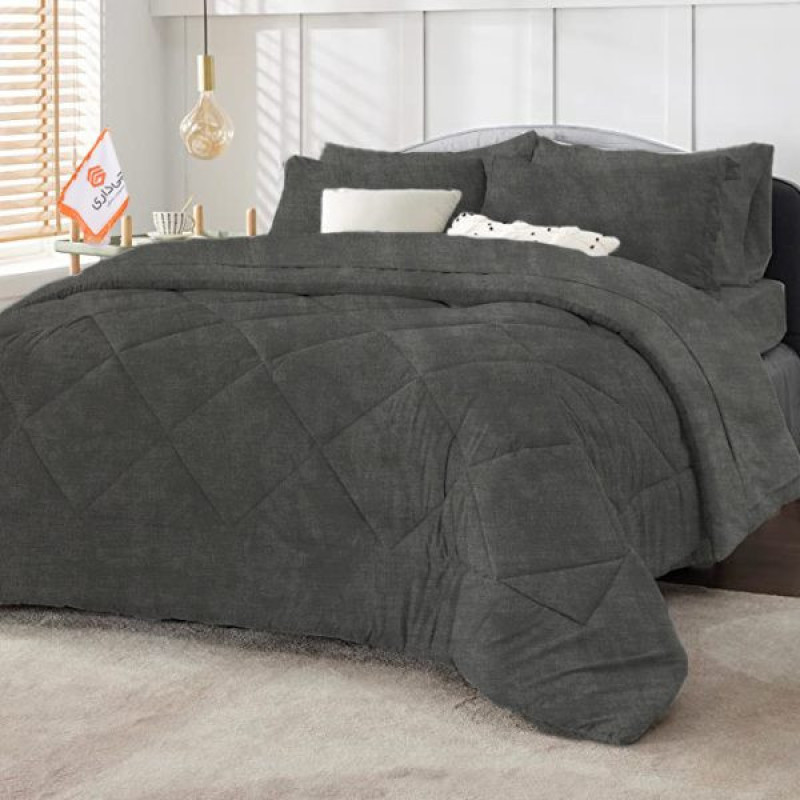 لحاف چیداری مدل پتینه یک نفره سایز 160x220 سانتی متر