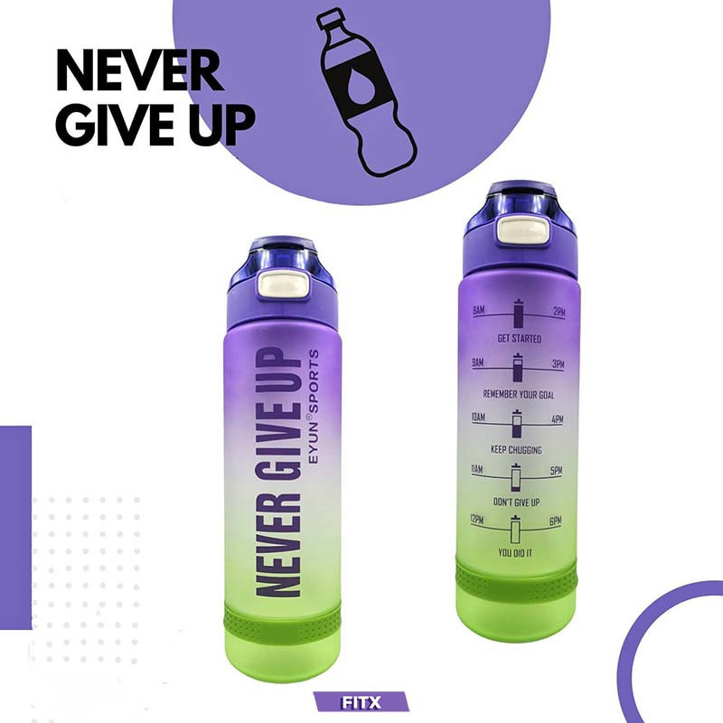 قمقمه مدل never give up گنجایش 1 لیتر