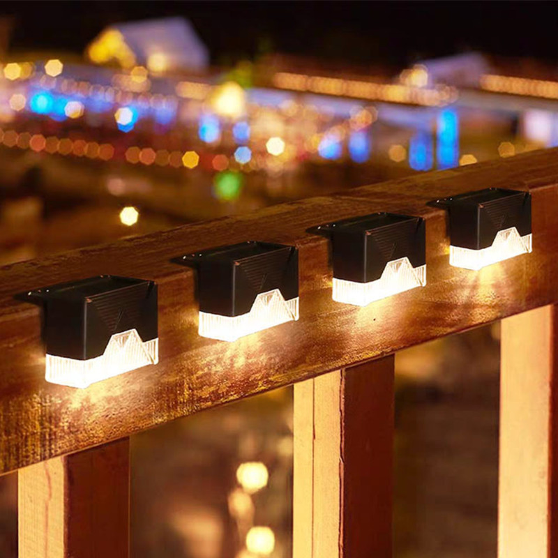 چراغ پارکی خورشیدی  طرح لب پله ای مدل SOLAR DECK LIGHTS مجموعه 12 عددی