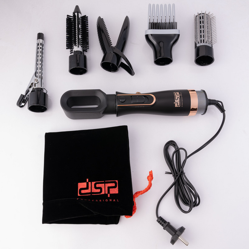 سشوار برس‌دار حالت‌دهنده 800 وات مدل 50172، موتور DC، وزن 300 گرم، دارای سری متمرکز‌کننده پهن، سری شانه‌دار، سری برس‌دار گرد باریک، سری برس‌دار گرد پهن، سری برس‌دار تخت، سری دندانه‌دار با ویژگی فرکنندگی، صاف‌کنندگی، حجم‌دهندگی، با قابلیت باد سرد