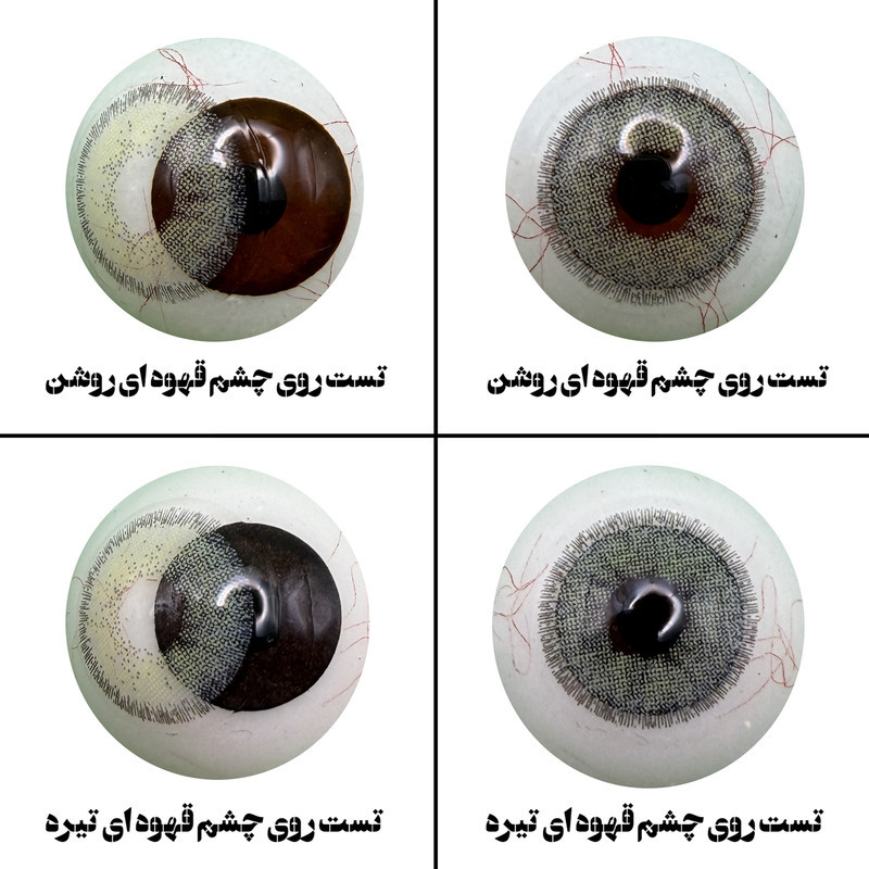 لنز چشم هرا مدل سالانه 12 کد SDA310 رنگ سبز عسلی طبیعی دور دار