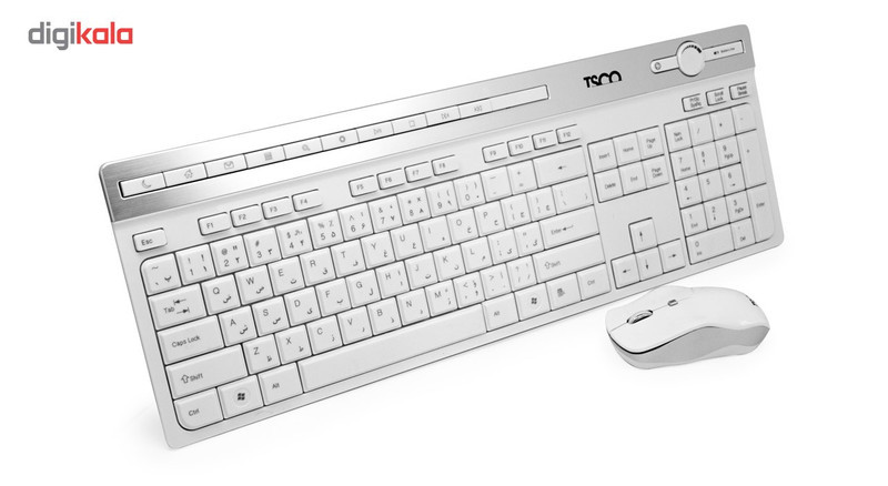 کیبورد بی سیم تسکو مدل TKM7106W همراه با موس بی‌سیم