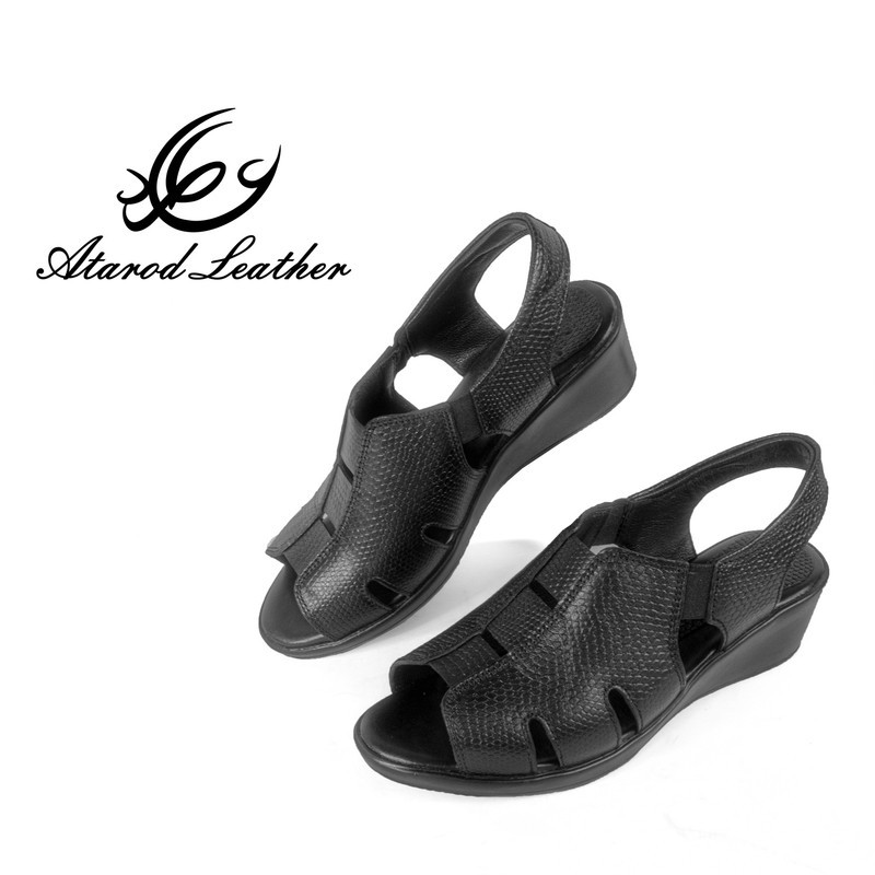 صندل زنانه چرم عطارد مدل چرم طبیعی کد SH207