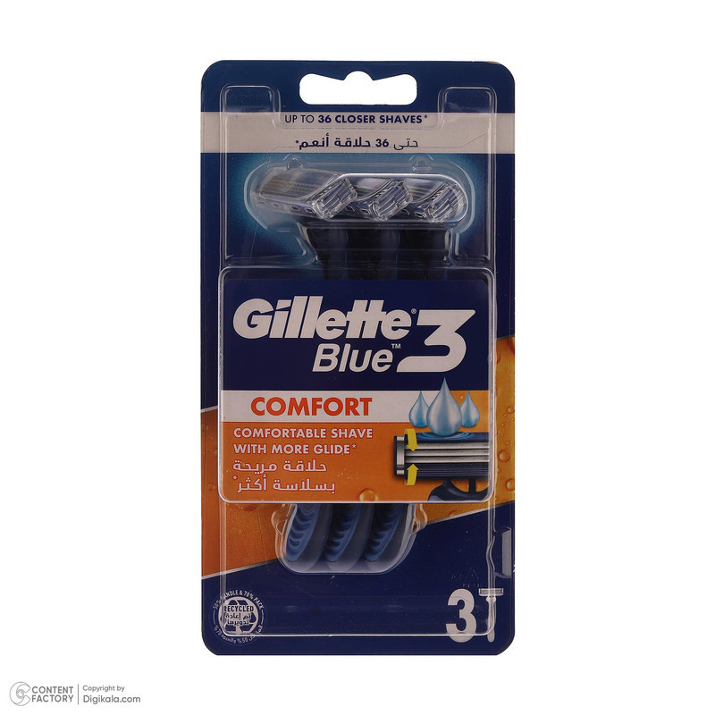 خود تراش ژیلت مدل BLUE3 COMFORT  بسته 3 عددی
