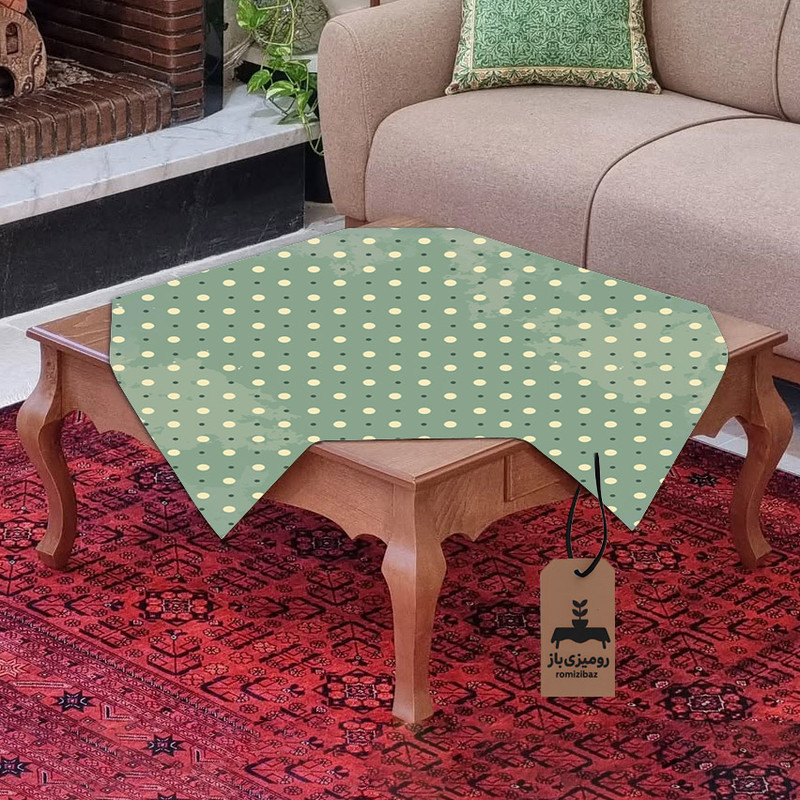 ست رومیزی 4 تیکه رومیزی باز طرح گل خالدار مدرن کد 11044