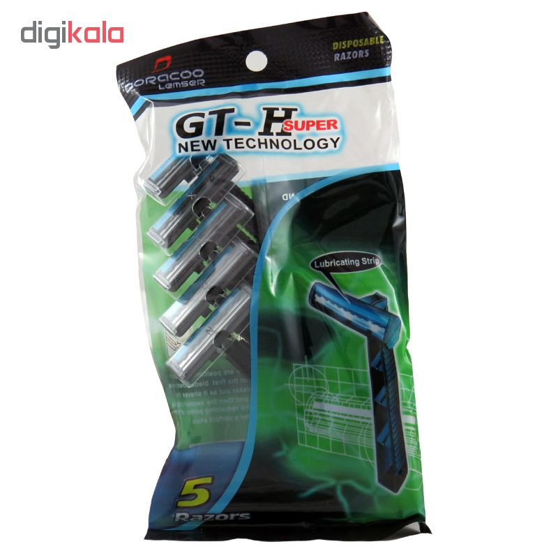 خود تراش ‏لمسر مدل GT-H بسته 5 عددی