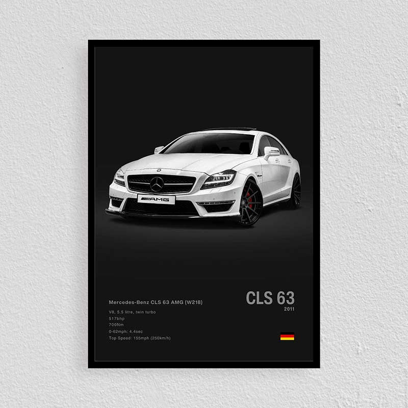 تابلو آرنیاگالری طرح بنز CLS فریم مشکی