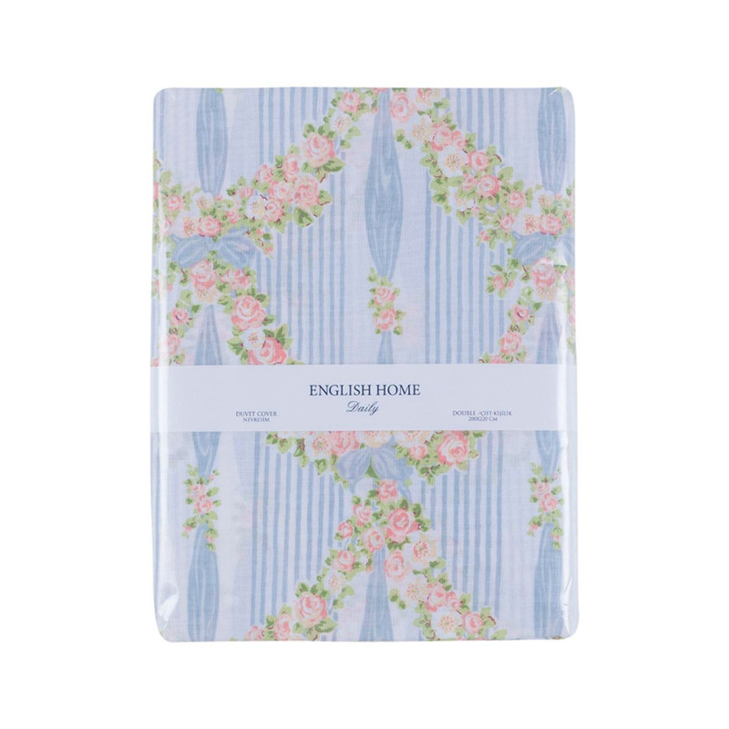 روکش لحاف انگلیش هوم مدل Rose Ribbon دو نفره سایز 200x220 سانتی متر