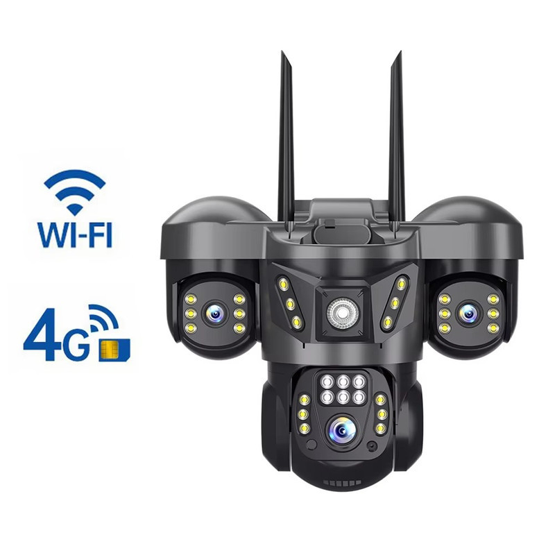 دوربین مداربسته تحت شبکه سه لنزی 12 مگاپیکسل مدل SC31-G-L 4G با قابلیت چرخش 360 درجه، دید در شب، تشخیص حرکت هوشمند، مکالمه دو طرفه و مقاوم در برابر آب