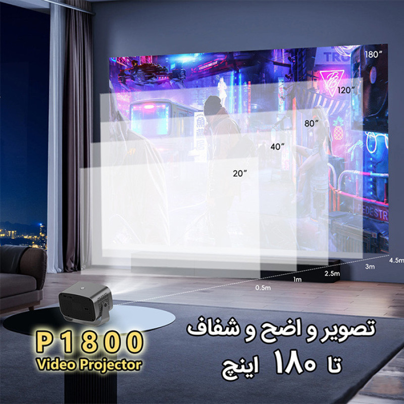 ویدئو پروژکتور مدل P1800 با رزولوشن Full HD