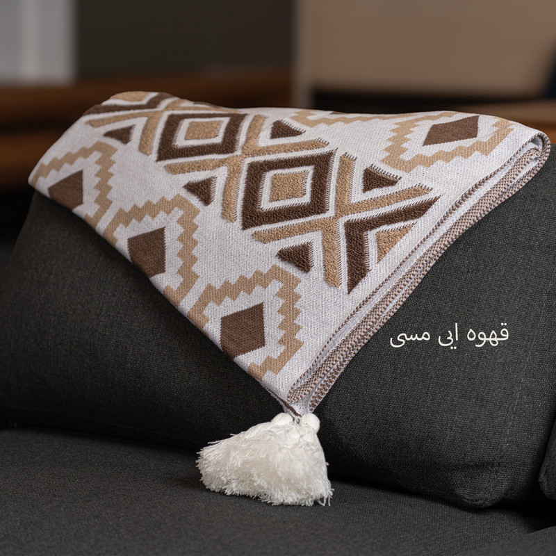 شال مبل طرح پانچ سایز 180×140 سانتی متر