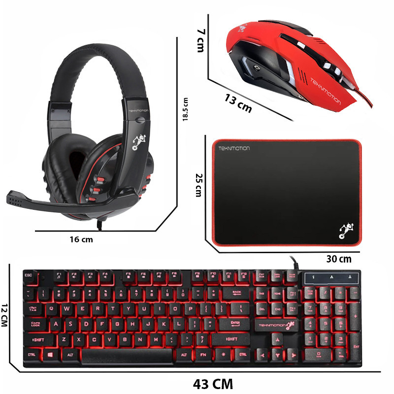 ست گیمینگ تکنو میشن مدل BUNDLE_4_IN_1_BACKLIT