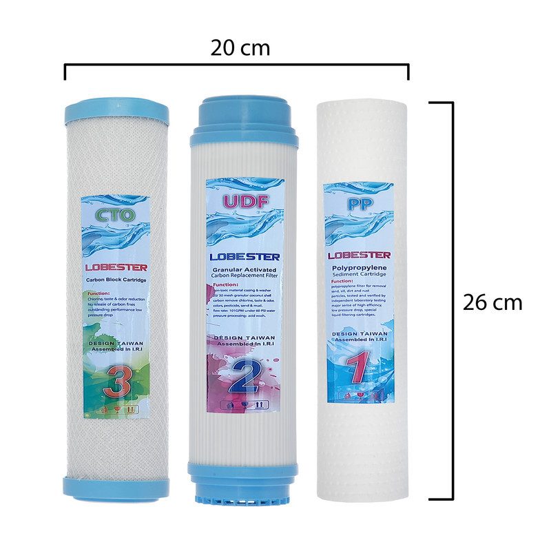 فیلتر تصفیه آب لابستر مدل C-11 بسته 3 عددی