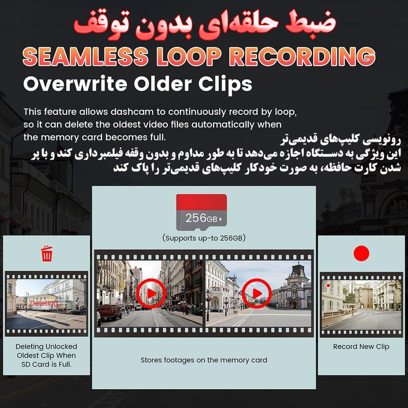 دوربین ثبت وقایع خودرو مدل D974K