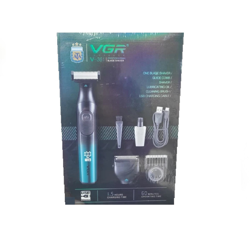 ست ماشین اصلاح موی صورت و بدن شارژی وی جی ار مدل V-361