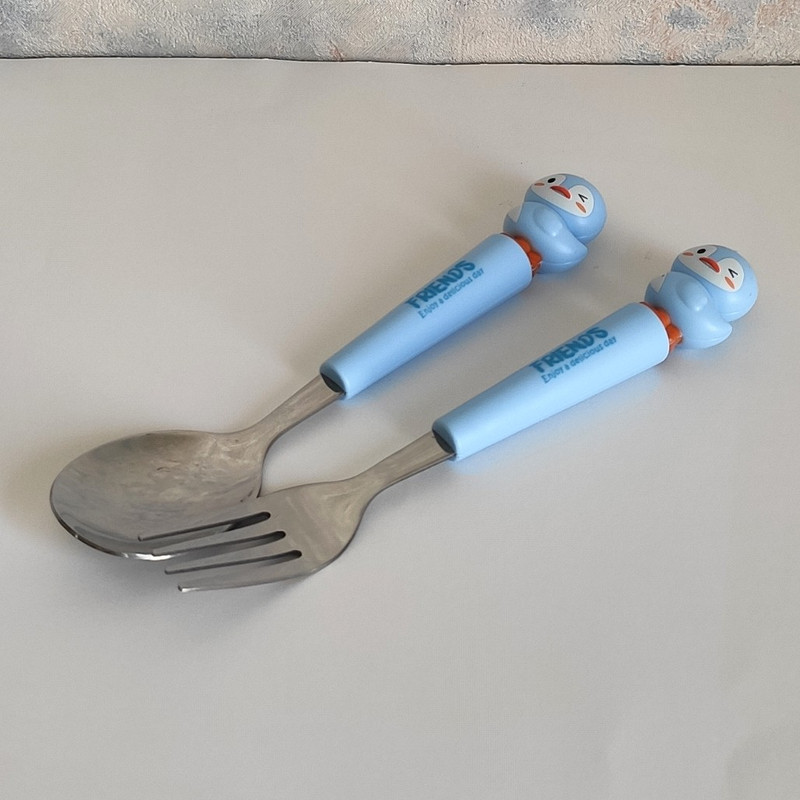 قاشق  و چنگال کودک مدل chicklet