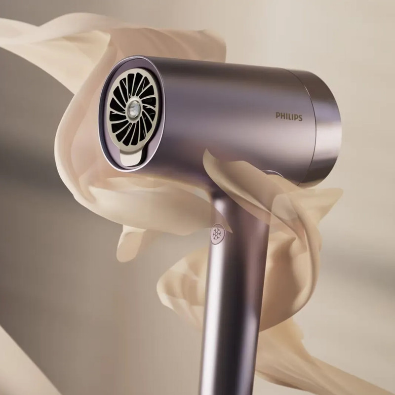 سشوار حرفه‌ای 1800 وات فیلیپس مدل BHD720، موتور DC، وزن 950 گرم، دارای سری دیسپانسر، متمرکز‌کننده باریک با ویژگی فرکنندگی، صاف‌کنندگی، حجم‌دهندگی، با قابلیت فناوری تولید یون
