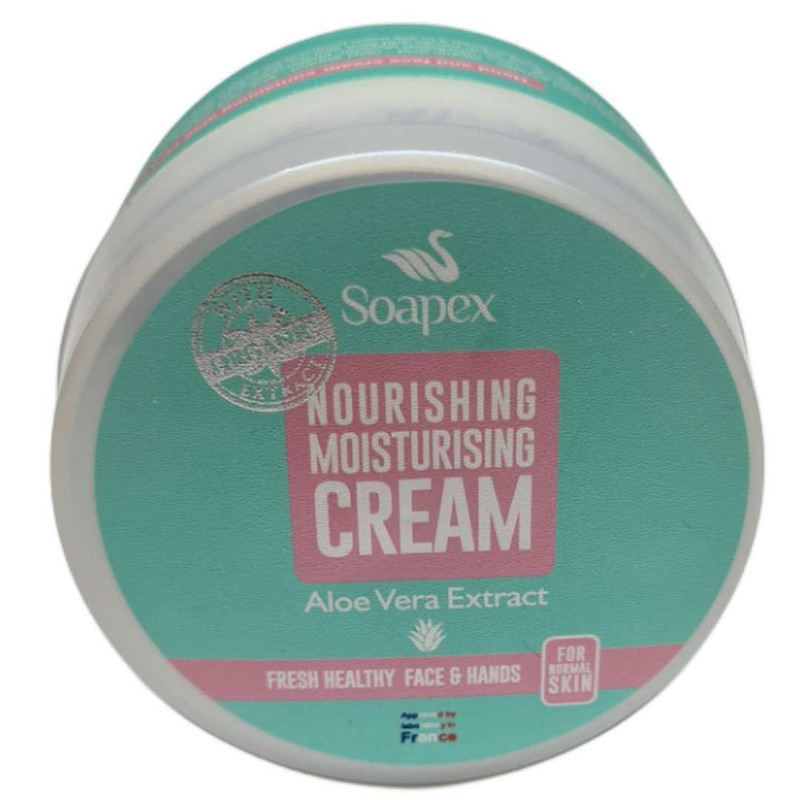 کرم مرطوب کننده و آبرسان دست و صورت سوپکس مدل aloe vera مناسب انواع پوست حجم 90 میلی لیتر