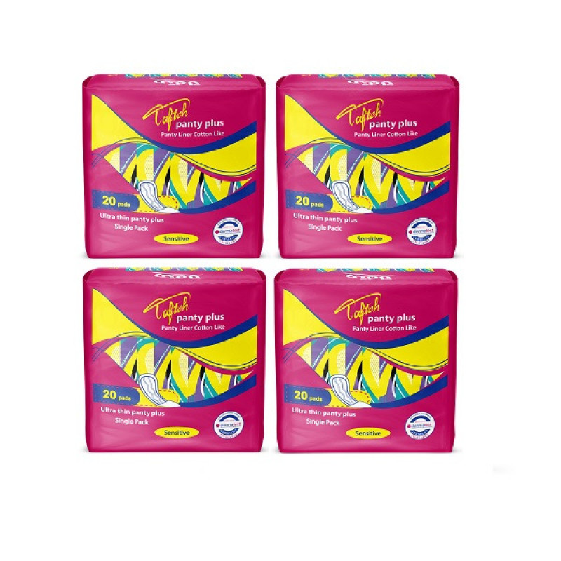 پد بهداشتی روزانه تافته مدل panty plus مجموعه 4 عددی