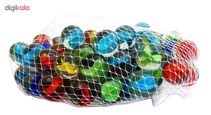 تیله مدل هشت پر چندرنگ بسته 35 عددی
