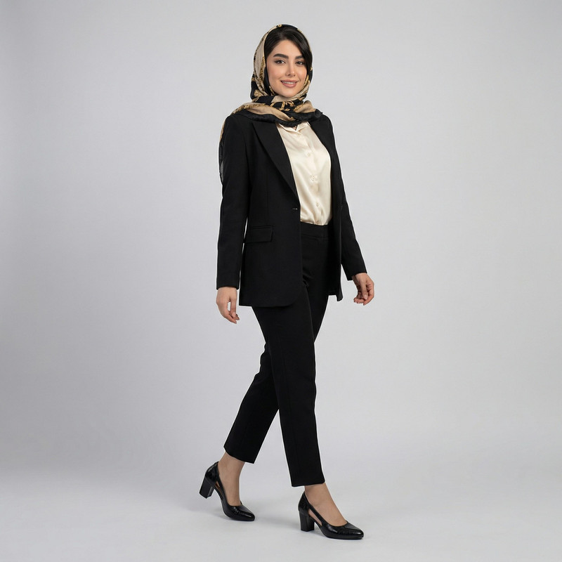 کفش پاشنه‌دار زنانه چرم وحید مدل فدرا کد 9000