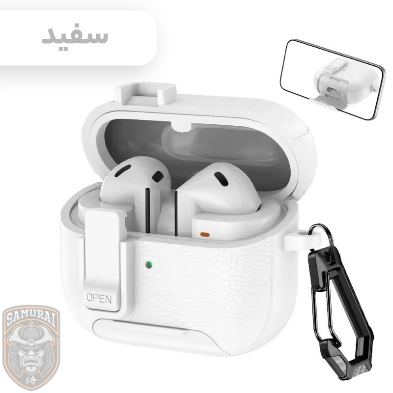 کاور سامورایی مدل Quad-41 مناسب برای کیس هدفون سامسونگ Galaxy Buds 3 Pro  Buds 3  Buds 3 FE