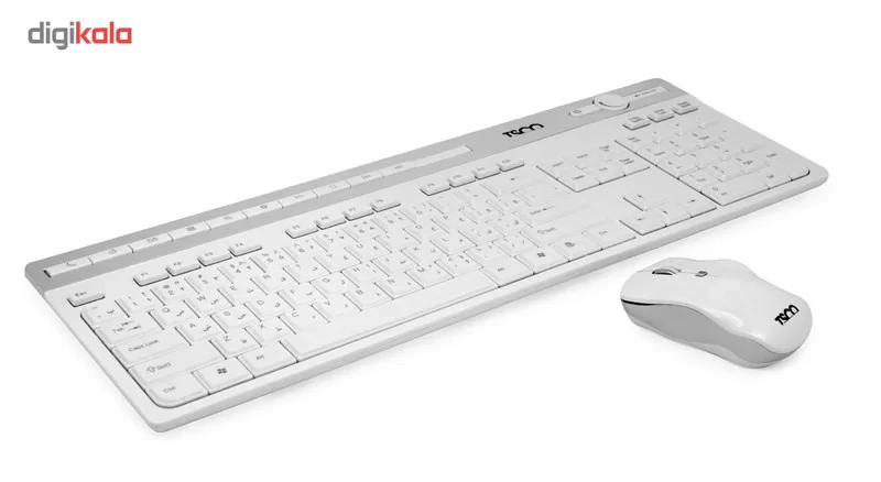 کیبورد بی سیم تسکو مدل TKM7106W همراه با موس بی‌سیم