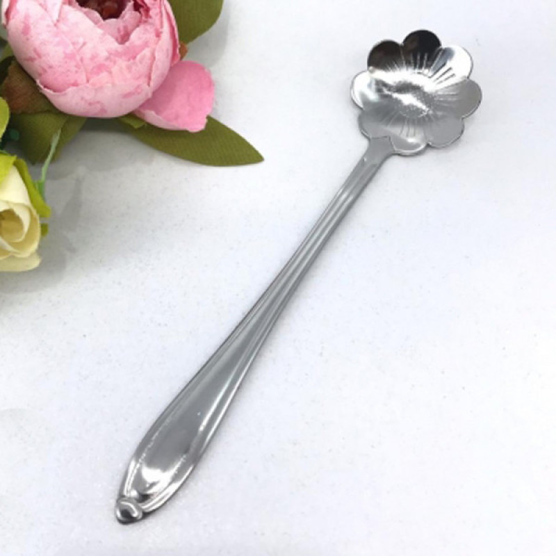 قاشق چایخوری طرح گل مجموعه 2 عددی