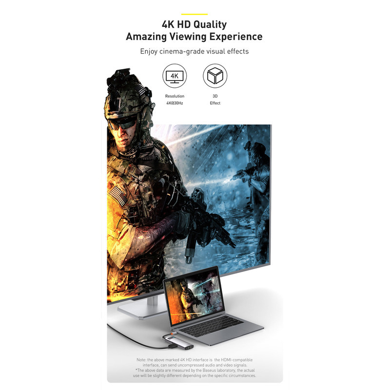 هاب 8 پورت USB-C باسئوس مدل CAHUB-CV0G
