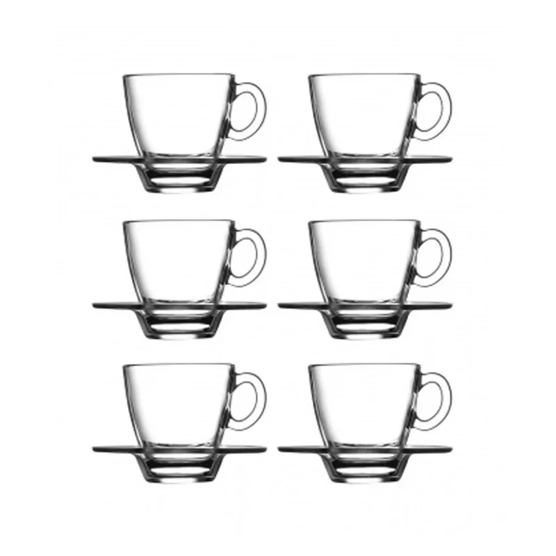 ست فنجان و نعلبکی پاشاباغچه مدلAqua کد 95756 -بسته 6 عددی